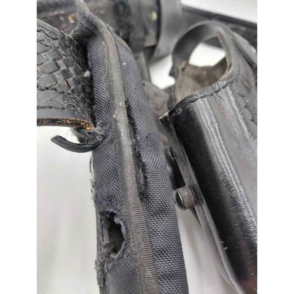 Dutyman 5021 Basketweave Leather Belt Bundle 9 Attachments 4XL 65